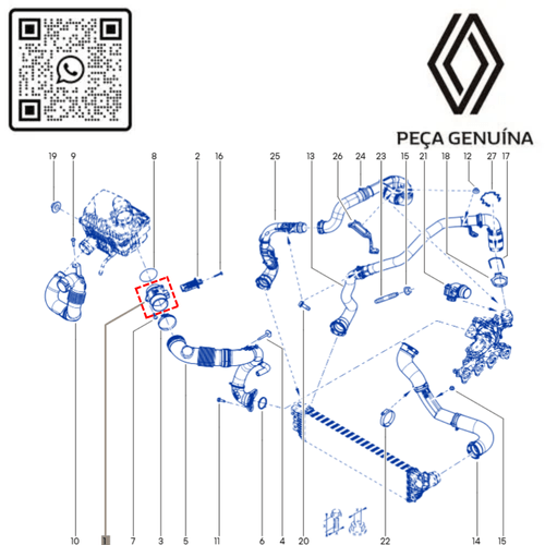 RN 65213R 165765213R SENSOR MAF MASTER 2.3 16V M9T 3